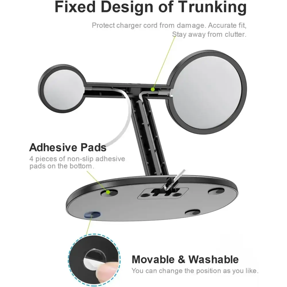 EWA – station de chargement MagSafe 2 en 1 pour iPhone 16/15/14/13/12 et Apple Watch Series SE station d’accueil