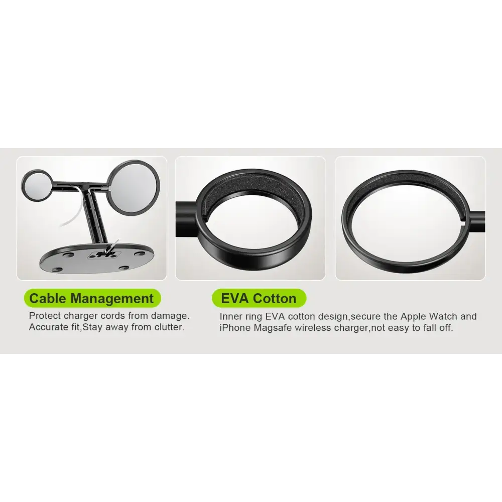 EWA – station de chargement MagSafe 2 en 1 pour iPhone 16/15/14/13/12 et Apple Watch Series SE station d’accueil