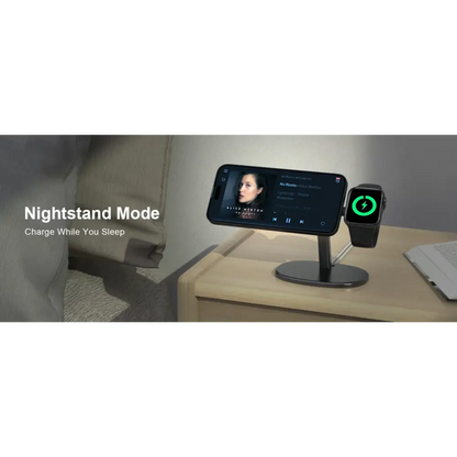 EWA – station de chargement MagSafe 2 en 1 pour iPhone 16/15/14/13/12 et Apple Watch Series SE station d’accueil