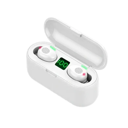 Headphones Waterproof Sports Bluetooth Wireless Headphones - White - ecouteur sans fils