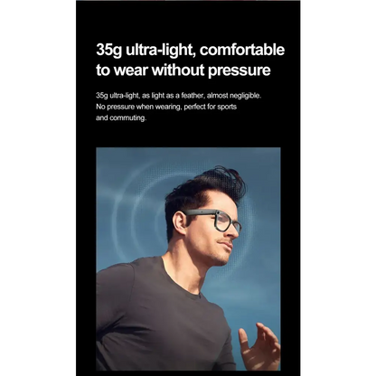 Homme portant des lunettes ultra-légères de 35g, confortables pour le sport et la vie quotidienne
