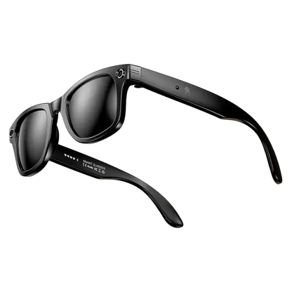 Lunettes noires intelligentes LIGE avec fonction appel sans fil, caméra, dialogue et enregistrement AI