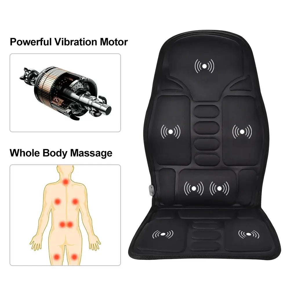 Masseur de dos électrique infrarouge chaise de Massage complète du corps coussin chauffant vibrateur voiture maison