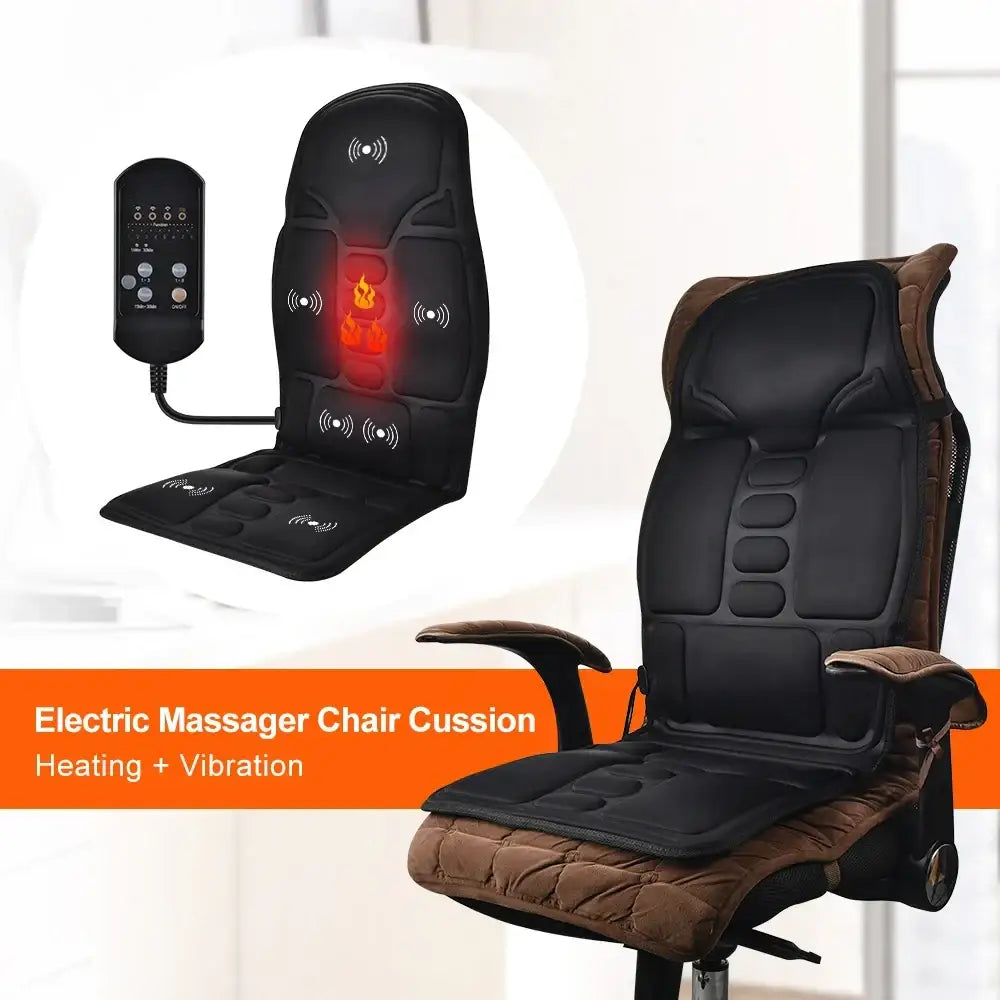 Masseur de dos électrique infrarouge chaise de Massage complète du corps coussin chauffant vibrateur voiture maison