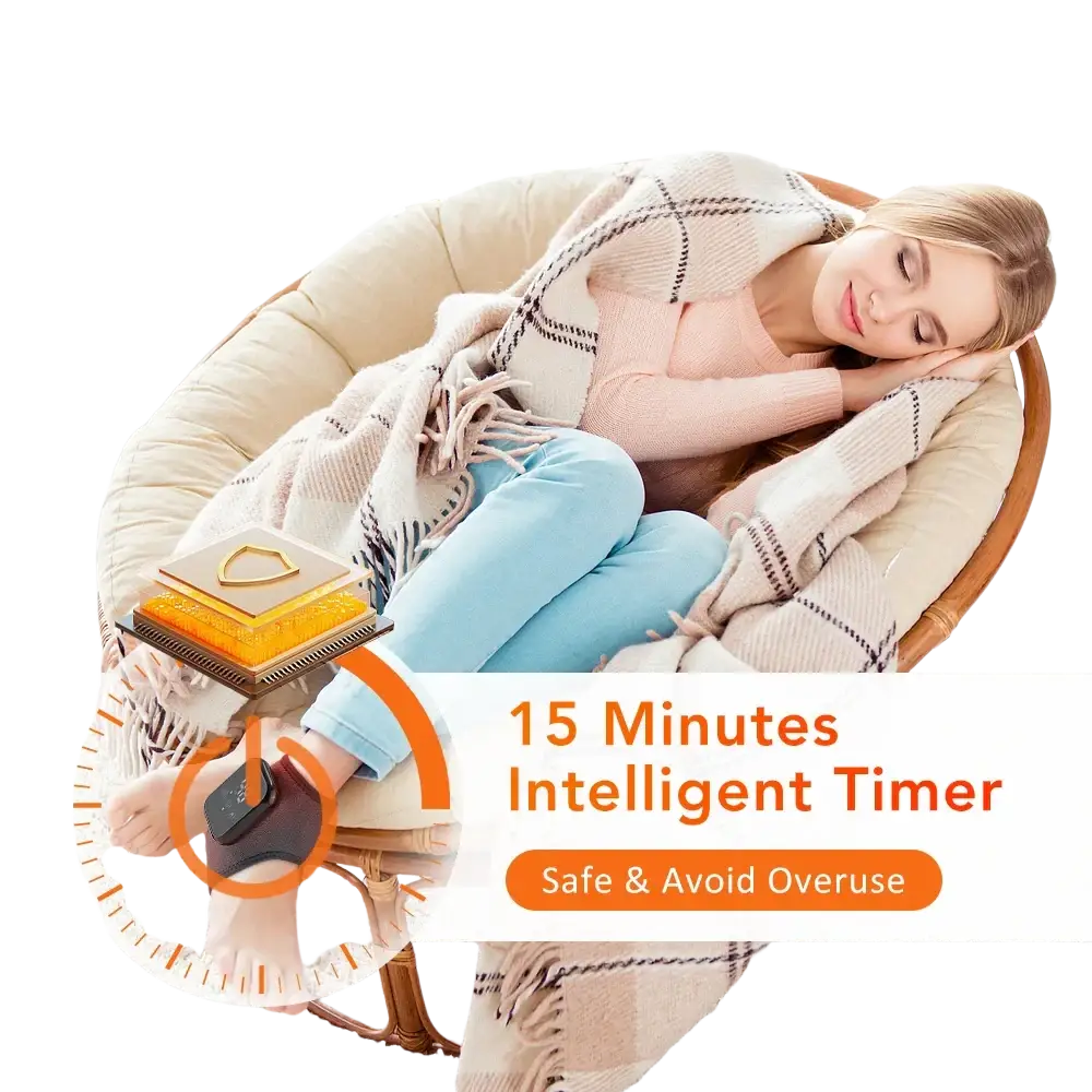 Masseur de pieds électrique Intelligent Vibration pression d’air attelle de cheville compresse chaude points