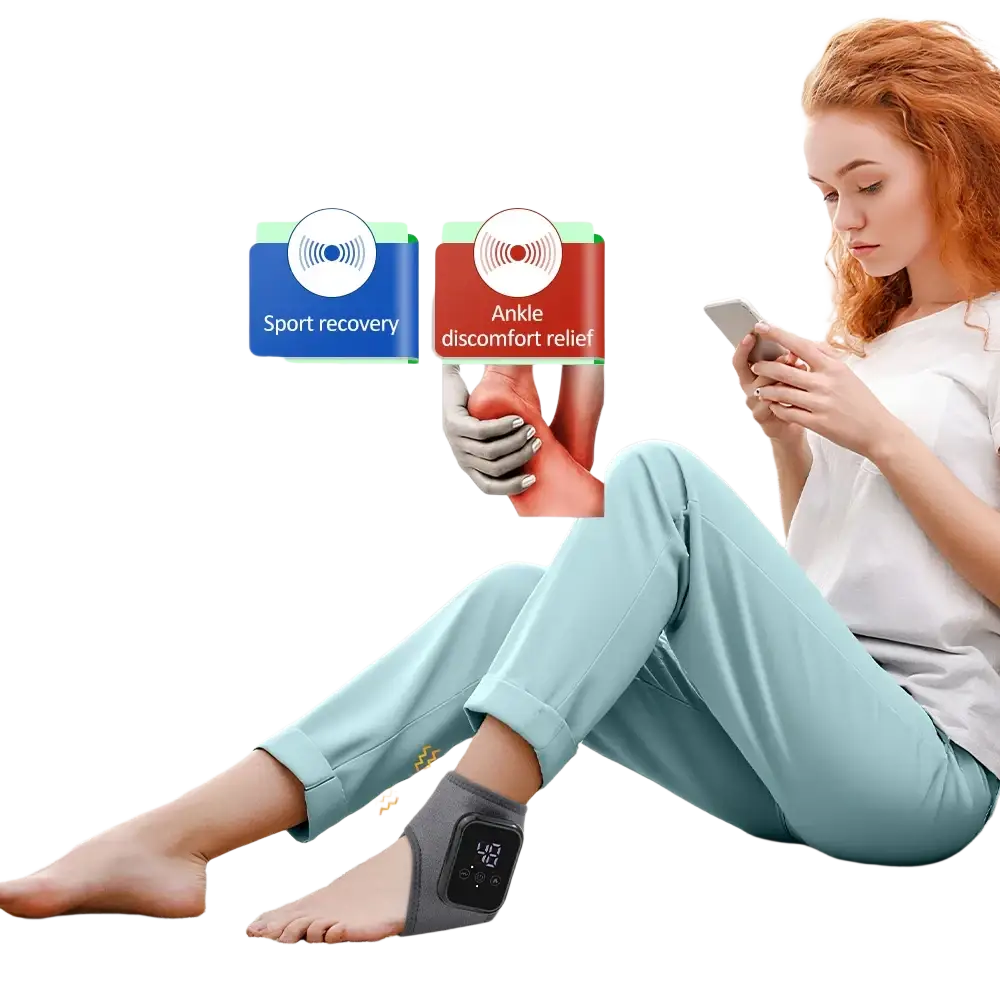 Masseur de pieds électrique Intelligent Vibration pression d’air attelle de cheville compresse chaude points