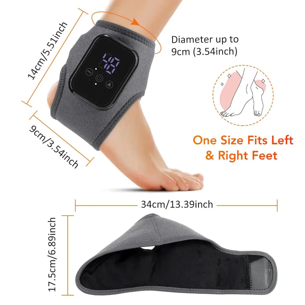 Masseur de pieds électrique Intelligent Vibration pression d’air attelle de cheville compresse chaude points
