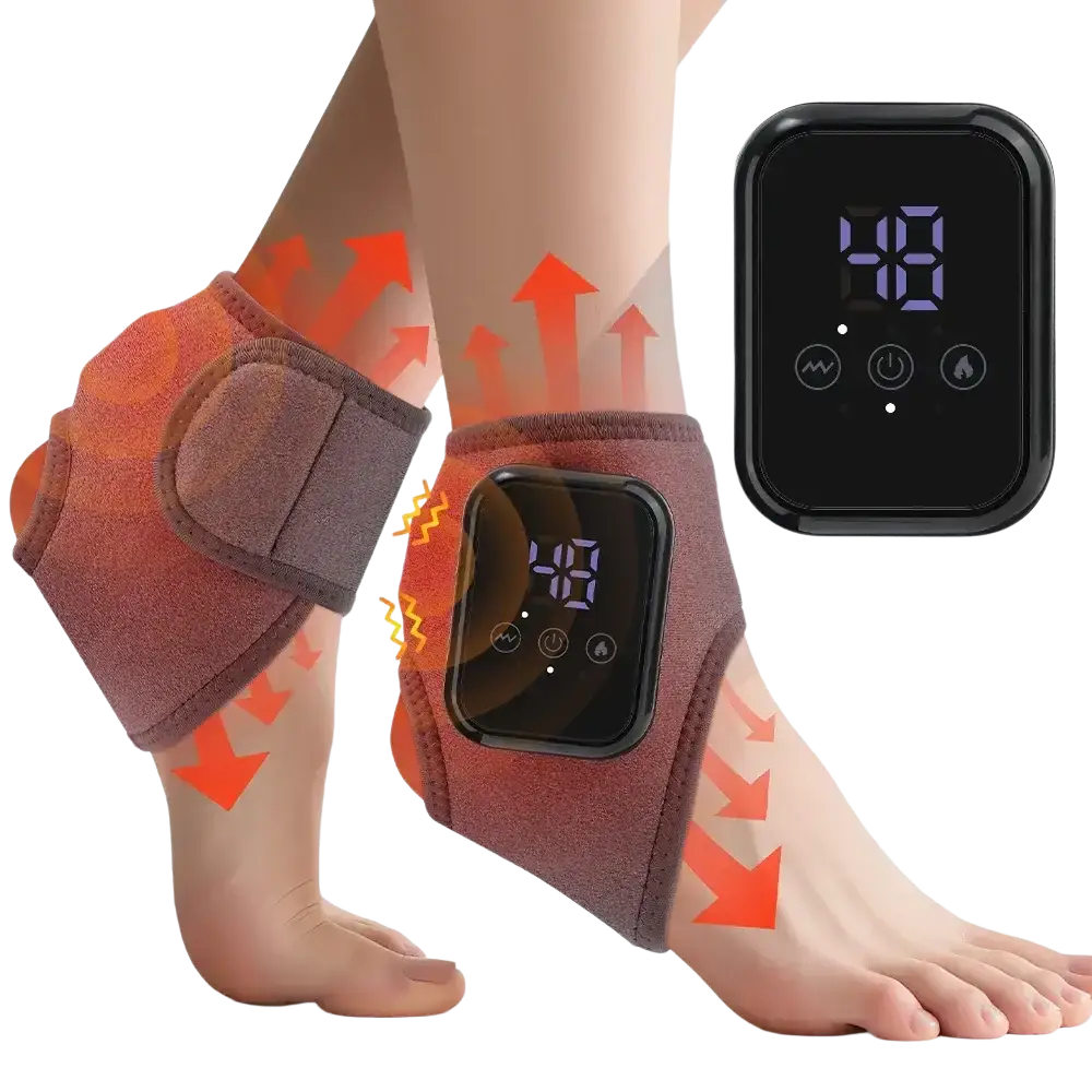 Masseur de pieds électrique Intelligent Vibration pression d’air attelle de cheville compresse chaude points