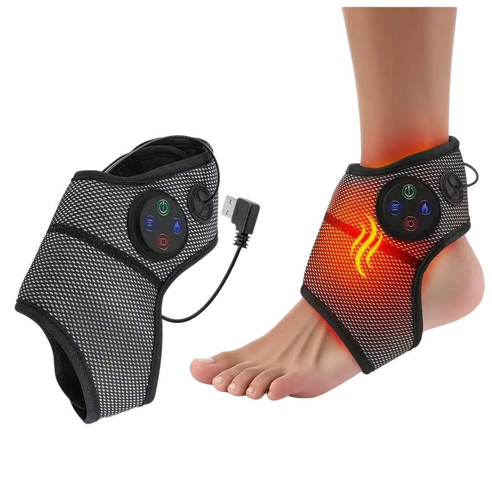 Masseur de pieds électrique Intelligent Vibration pression d’air attelle de cheville compresse chaude points