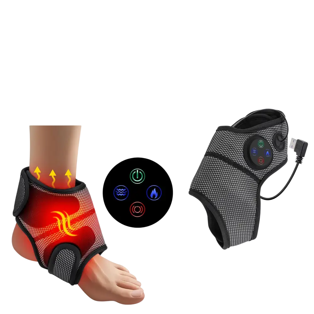 Masseur de pieds électrique Intelligent Vibration pression d’air attelle de cheville compresse chaude points