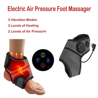 Masseur de pieds électrique Intelligent Vibration pression d’air attelle de cheville compresse chaude points