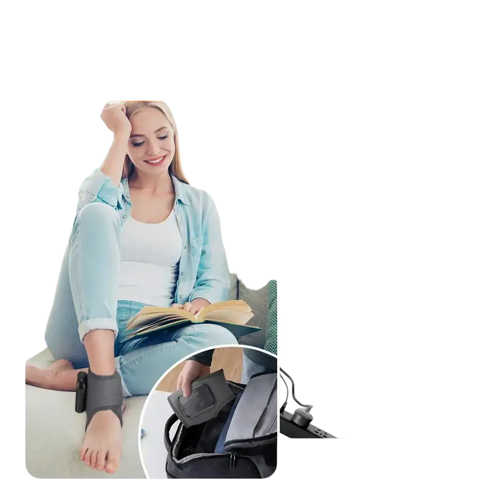 Masseur de pieds électrique Intelligent Vibration pression d’air attelle de cheville compresse chaude points