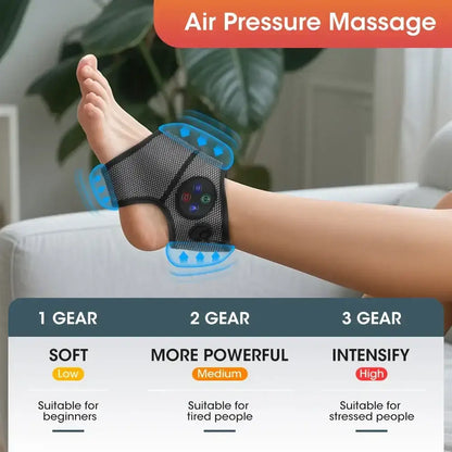 Masseur de pieds électrique Intelligent Vibration pression d’air attelle de cheville compresse chaude points