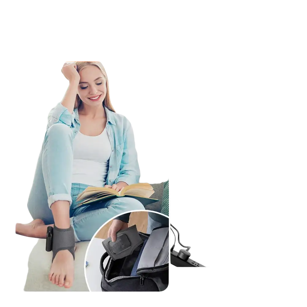 Masseur de pieds électrique Intelligent Vibration pression d’air attelle de cheville compresse chaude points