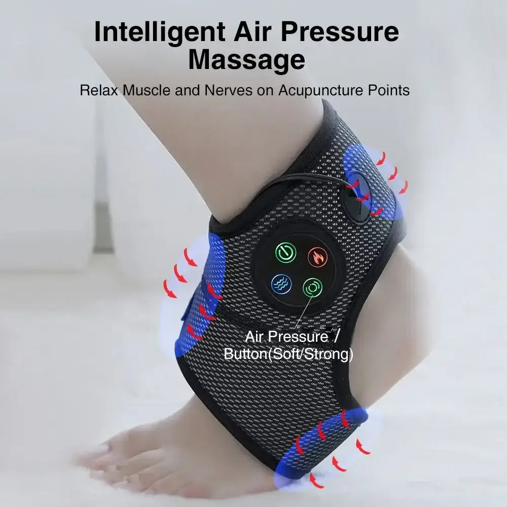 Masseur de pieds électrique Intelligent Vibration pression d’air attelle de cheville compresse chaude points