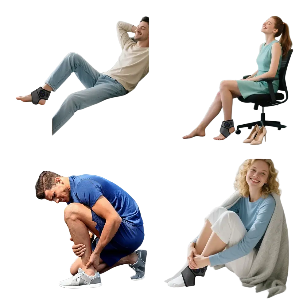 Masseur de pieds électrique Intelligent Vibration pression d’air attelle de cheville compresse chaude points
