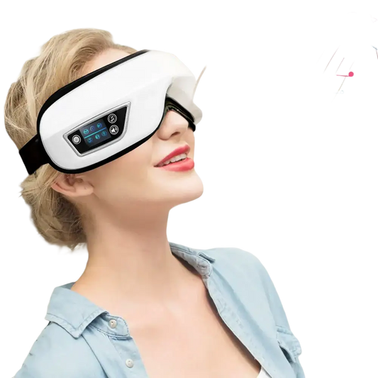 Masseur oculaire intelligent à vibrations 6D compresse d’airbag Instrument de soins oculaires Bluetooth musique masque