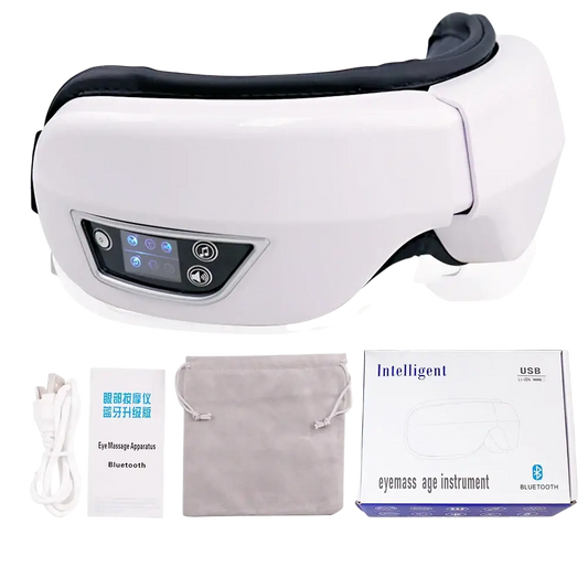 Masseur oculaire intelligent à vibrations 6D compresse d’airbag Instrument de soins oculaires Bluetooth musique masque