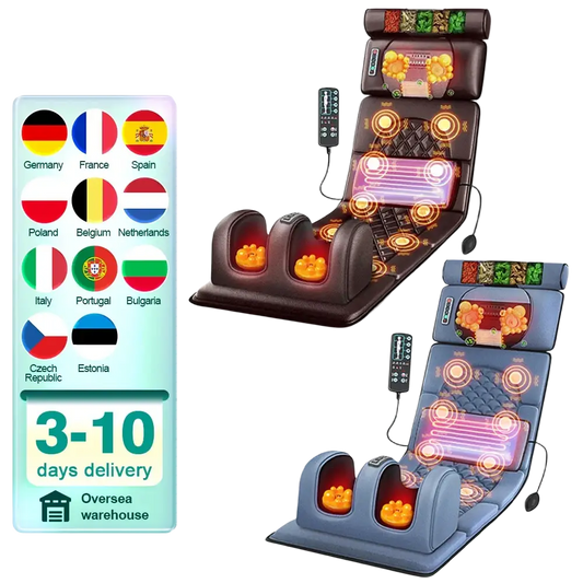 Matelas de Massage chauffant électrique vibrant coussin de Massage infrarouge pour le cou le dos et les pieds douleur