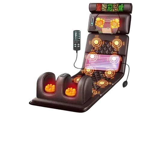 Matelas de Massage chauffant électrique vibrant coussin de Massage infrarouge pour le cou le dos et les pieds douleur