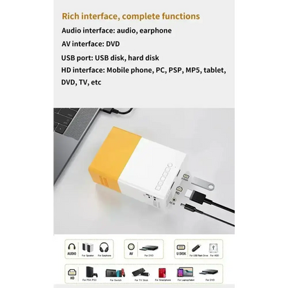 Mini-budgétaire portable standard YG300 138 TV Yler Light 3D LED 4K 1080P HD