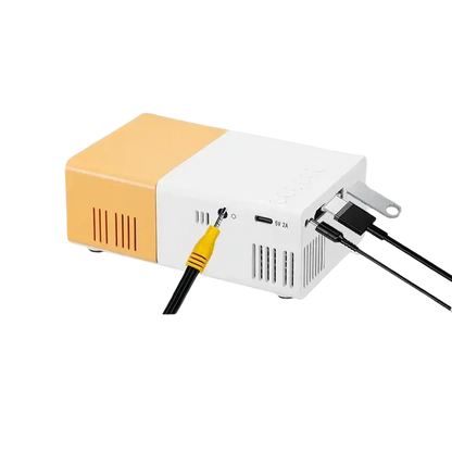 Mini projecteur portable avec prise en charge Full HD 1080P - Comprend une télécommande alimenté par USB idéal