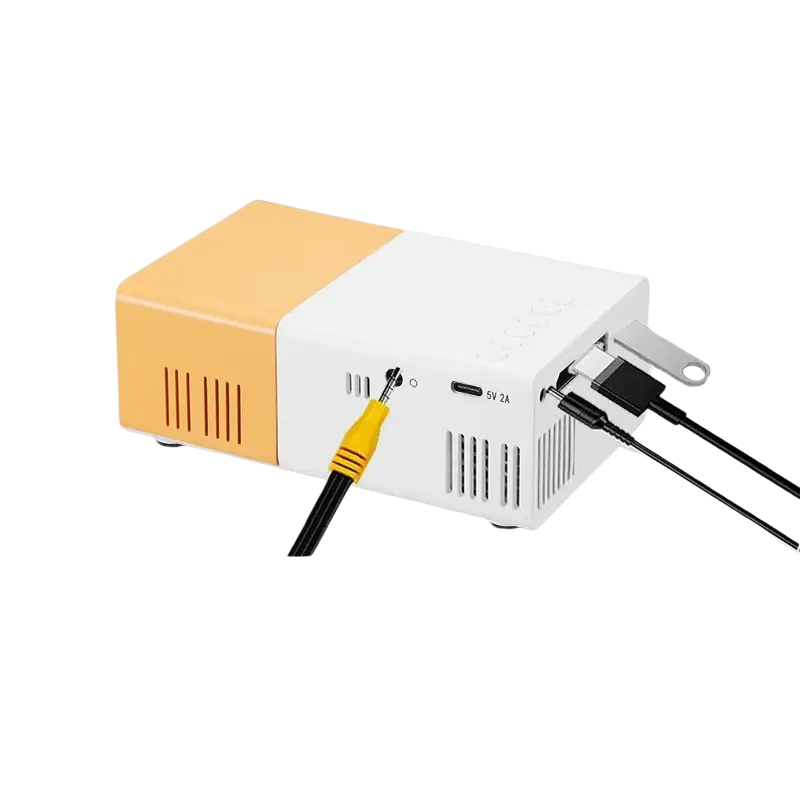 Mini projecteur portable avec prise en charge Full HD 1080P - Comprend une télécommande alimenté par USB idéal