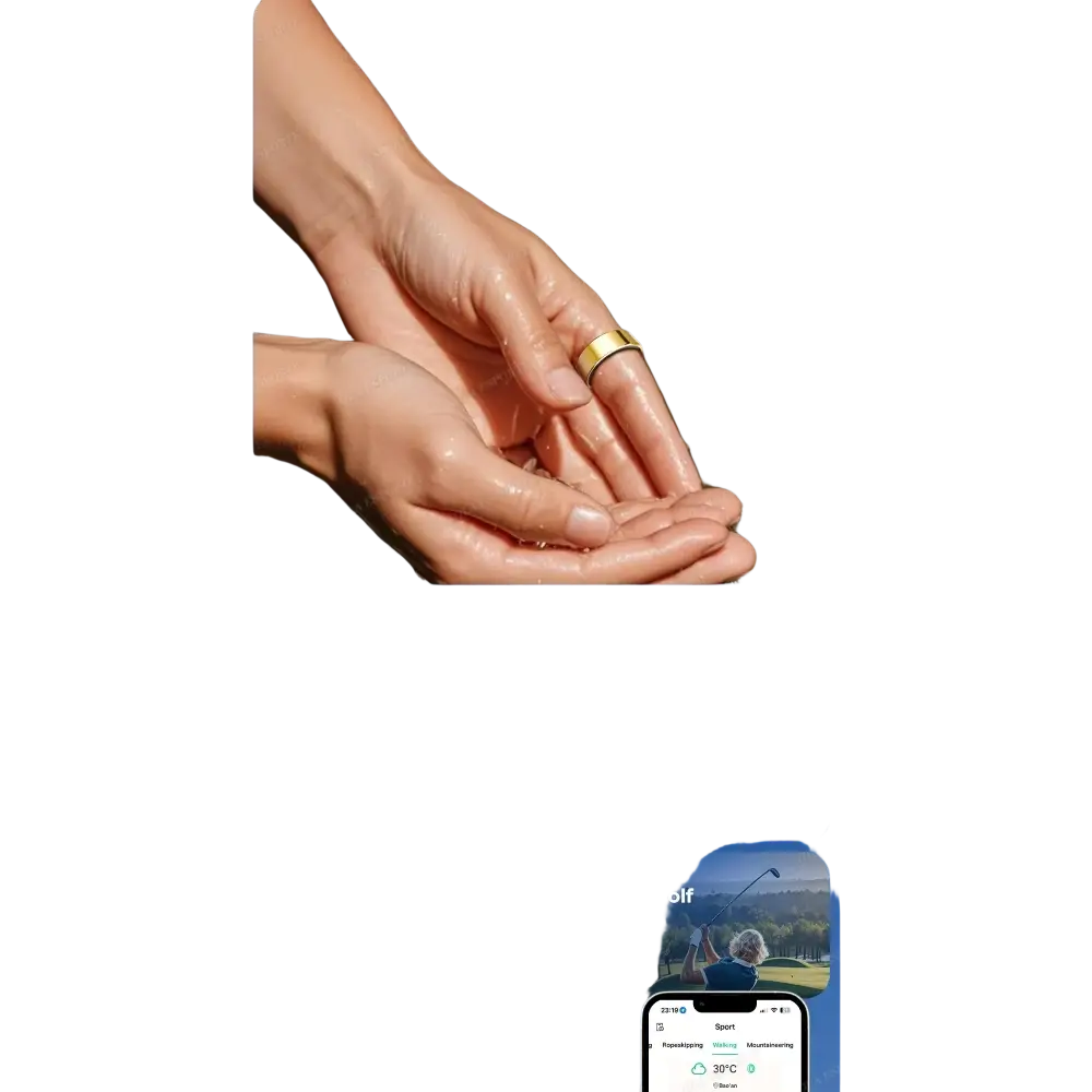 New R09 Smart Ring Men Women with Charging Case,Heart Rate Blood Oxygen,Skin Temperature Monitor,5ATM Waterproof For