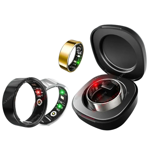 New R09 Smart Ring Men Women with Charging Case,Heart Rate Blood Oxygen,Skin Temperature Monitor,5ATM Waterproof For