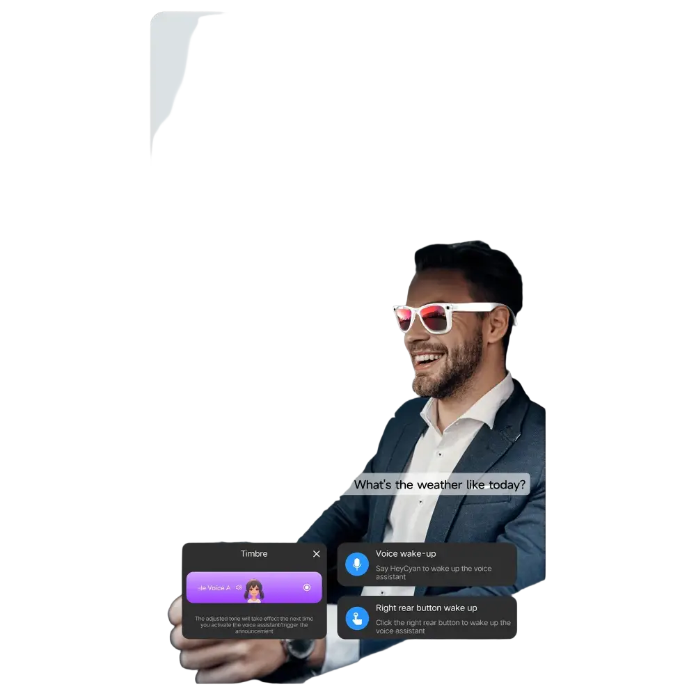 Nouveau 800W caméra AI lunettes hommes changement de couleur lunettes de traduction intelligentes Photo enregistrement