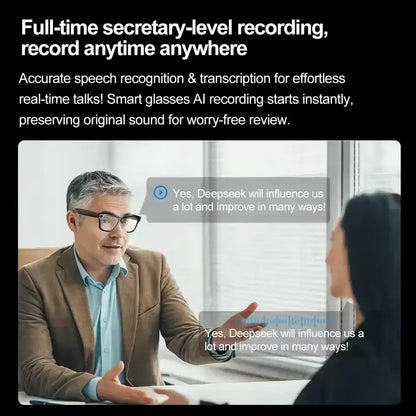 Nouveau 800W caméra AI lunettes hommes changement de couleur lunettes de traduction intelligentes Photo enregistrement