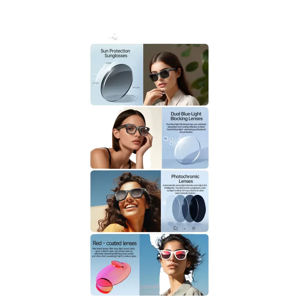 Nouveau 800W caméra AI lunettes hommes changement de couleur lunettes de traduction intelligentes Photo enregistrement