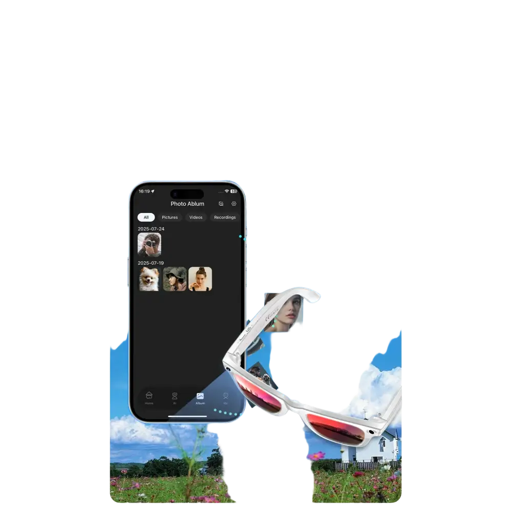 Nouveau 800W caméra AI lunettes hommes changement de couleur lunettes de traduction intelligentes Photo enregistrement