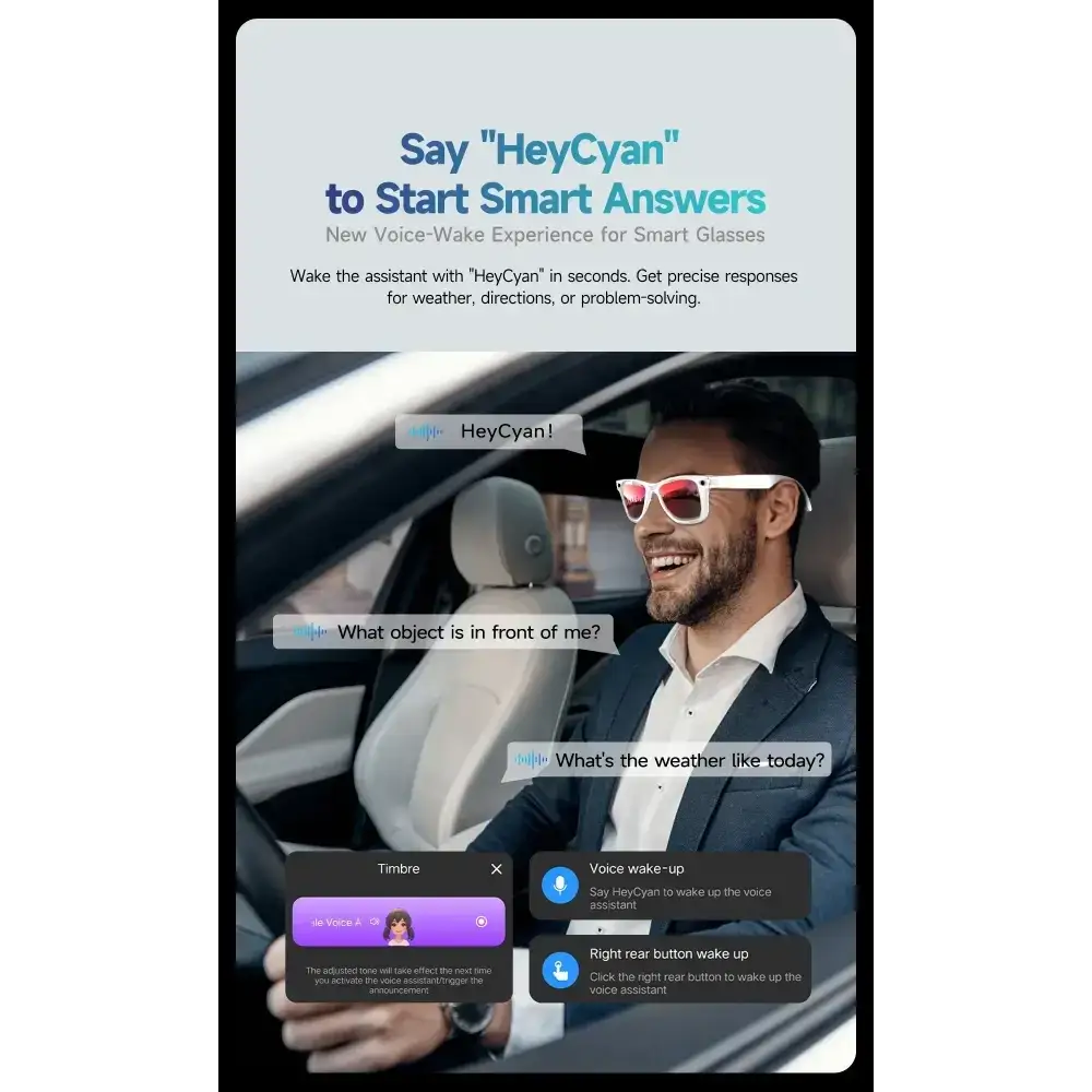 Nouveau 800W caméra AI lunettes hommes changement de couleur lunettes de traduction intelligentes Photo enregistrement