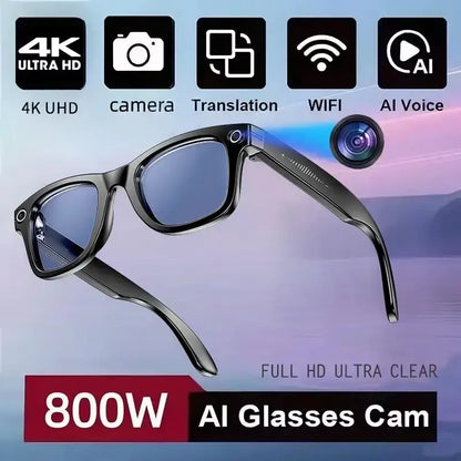 Nouveau 800W caméra AI lunettes hommes changement de couleur lunettes de traduction intelligentes Photo enregistrement