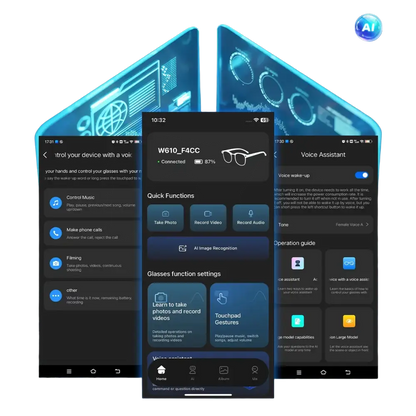 Nouveau 800W caméra AI lunettes hommes changement de couleur lunettes de traduction intelligentes Photo enregistrement
