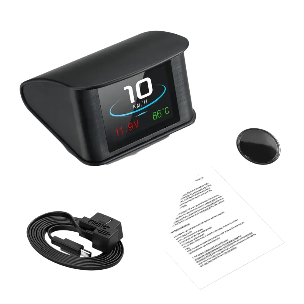 P10 affichage tête haute P10-Pro OBD compteur de vitesse numérique intelligent alarme de survitesse tachymètre tension