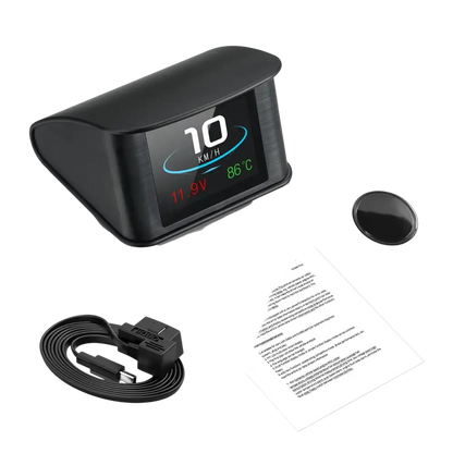 P10 affichage tête haute P10-Pro OBD compteur de vitesse numérique intelligent alarme de survitesse tachymètre tension