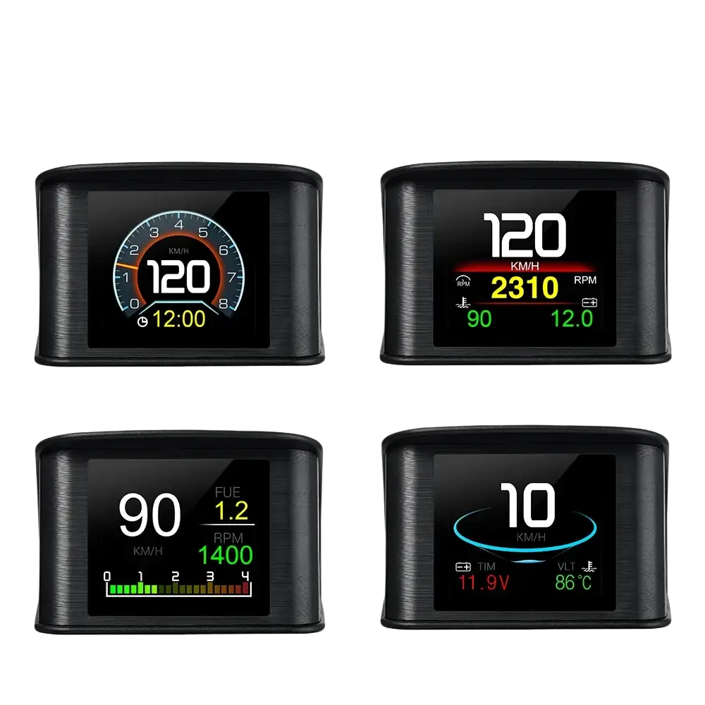 P10 affichage tête haute P10-Pro OBD compteur de vitesse numérique intelligent alarme de survitesse tachymètre tension