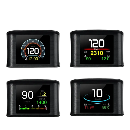 P10 affichage tête haute P10-Pro OBD compteur de vitesse numérique intelligent alarme de survitesse tachymètre tension
