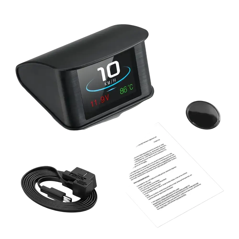 P10 affichage tête haute P10-Pro OBD compteur de vitesse numérique intelligent alarme de survitesse tachymètre tension