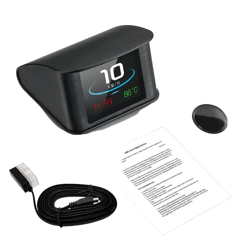 P10 affichage tête haute P10-Pro OBD compteur de vitesse numérique intelligent alarme de survitesse tachymètre tension
