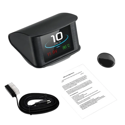 P10 affichage tête haute P10-Pro OBD compteur de vitesse numérique intelligent alarme de survitesse tachymètre tension