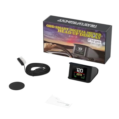 P10 affichage tête haute P10-Pro OBD compteur de vitesse numérique intelligent alarme de survitesse tachymètre tension
