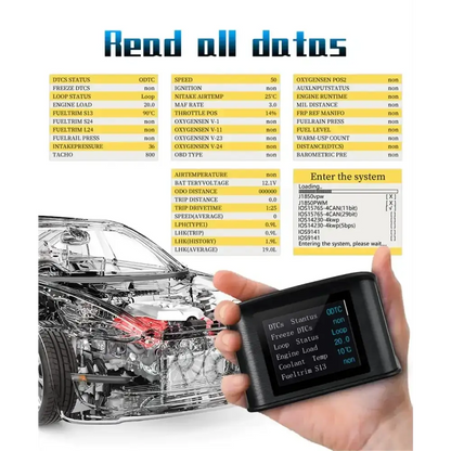 P10 affichage tête haute P10-Pro OBD compteur de vitesse numérique intelligent alarme de survitesse tachymètre tension