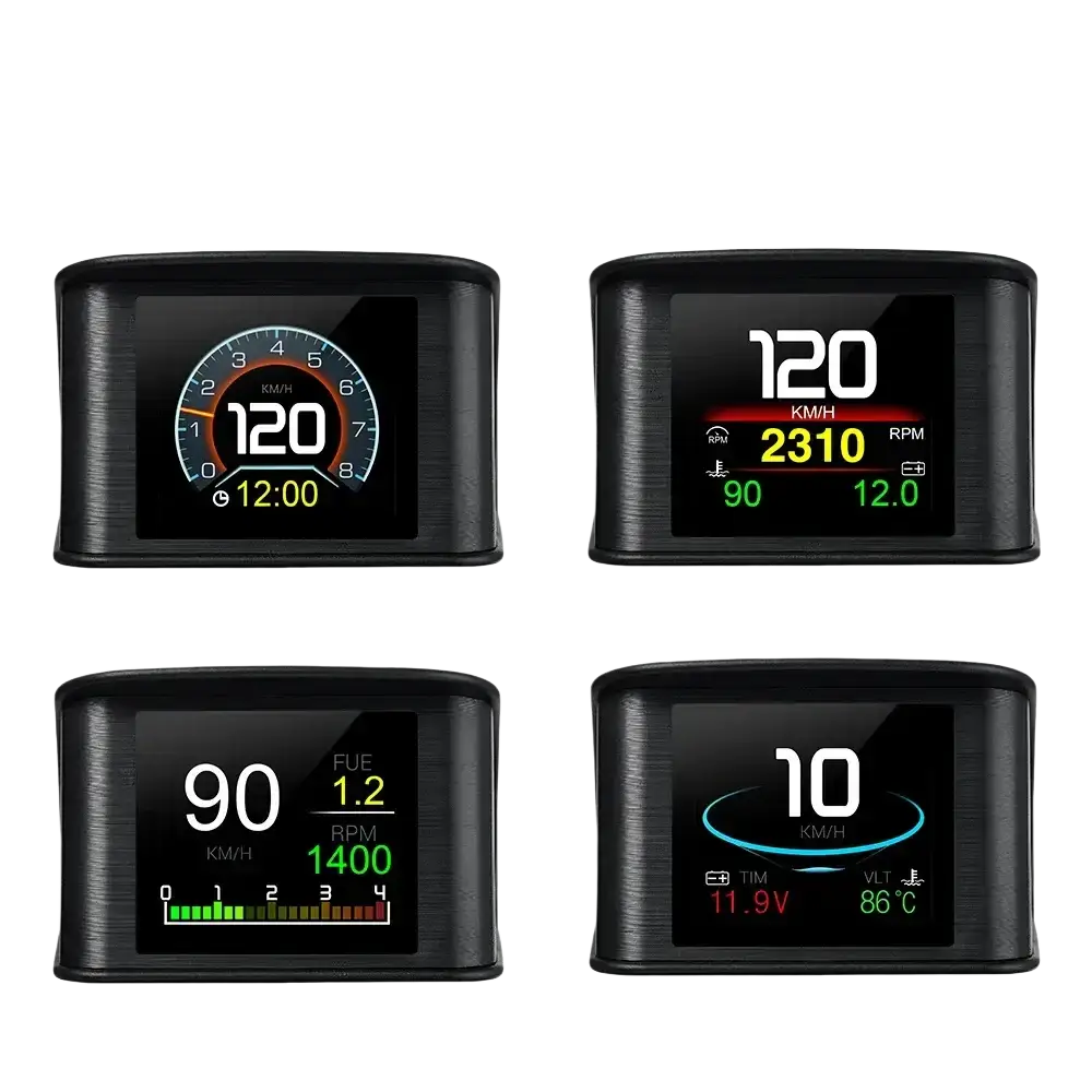 P10 affichage tête haute P10-Pro OBD compteur de vitesse numérique intelligent alarme de survitesse tachymètre tension