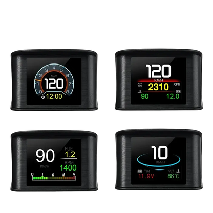 P10 affichage tête haute P10-Pro OBD compteur de vitesse numérique intelligent alarme de survitesse tachymètre tension