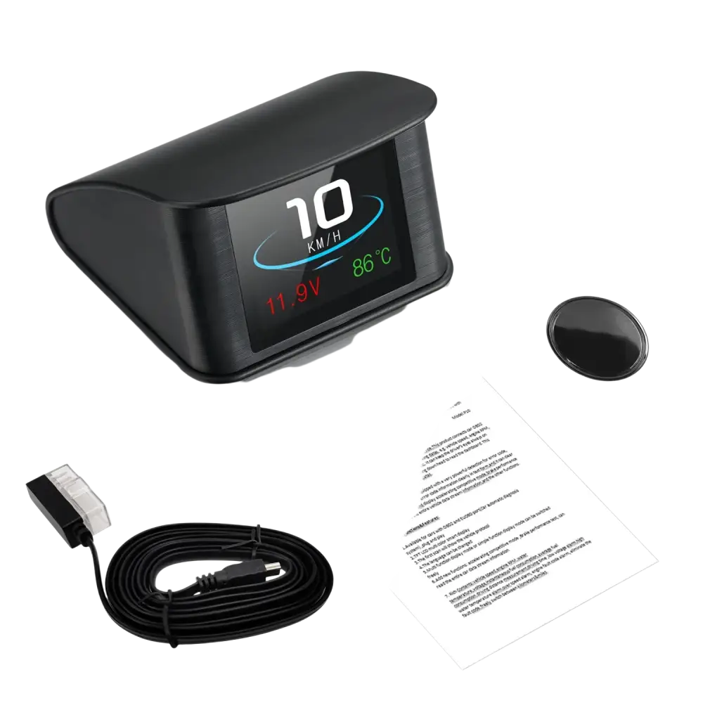 P10 affichage tête haute P10-Pro OBD compteur de vitesse numérique intelligent alarme de survitesse tachymètre tension