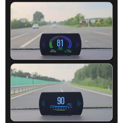 P12 voiture OBD2 affichage tête haute double système pour HUD OBD jauge de voiture compteur numérique intelligent