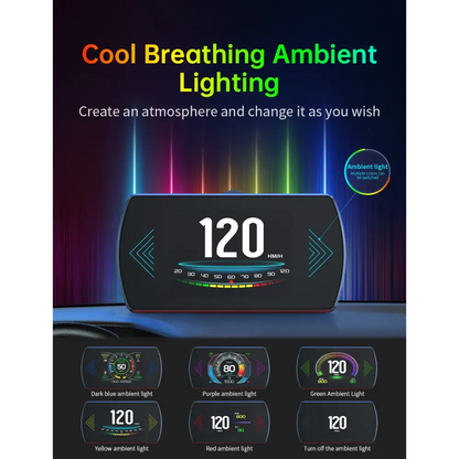 P12 voiture OBD2 affichage tête haute double système pour HUD OBD jauge de voiture compteur numérique intelligent